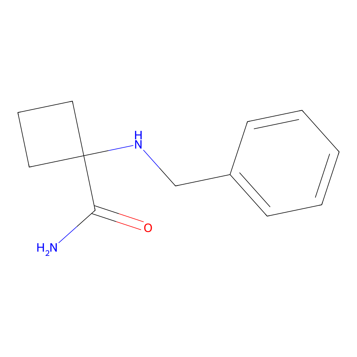 1-(Benzylamino)cyclobutane-1-carboxamide molecular structure, CAS 1182423-16-0