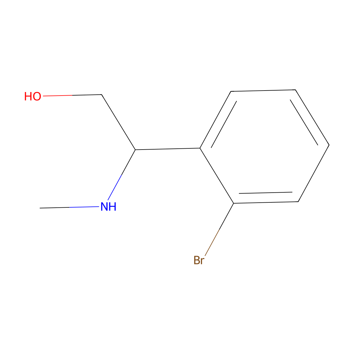 2-(2-Bromophenyl)-2-(methylamino)ethanol molecular structure, CAS 1182424-32-3