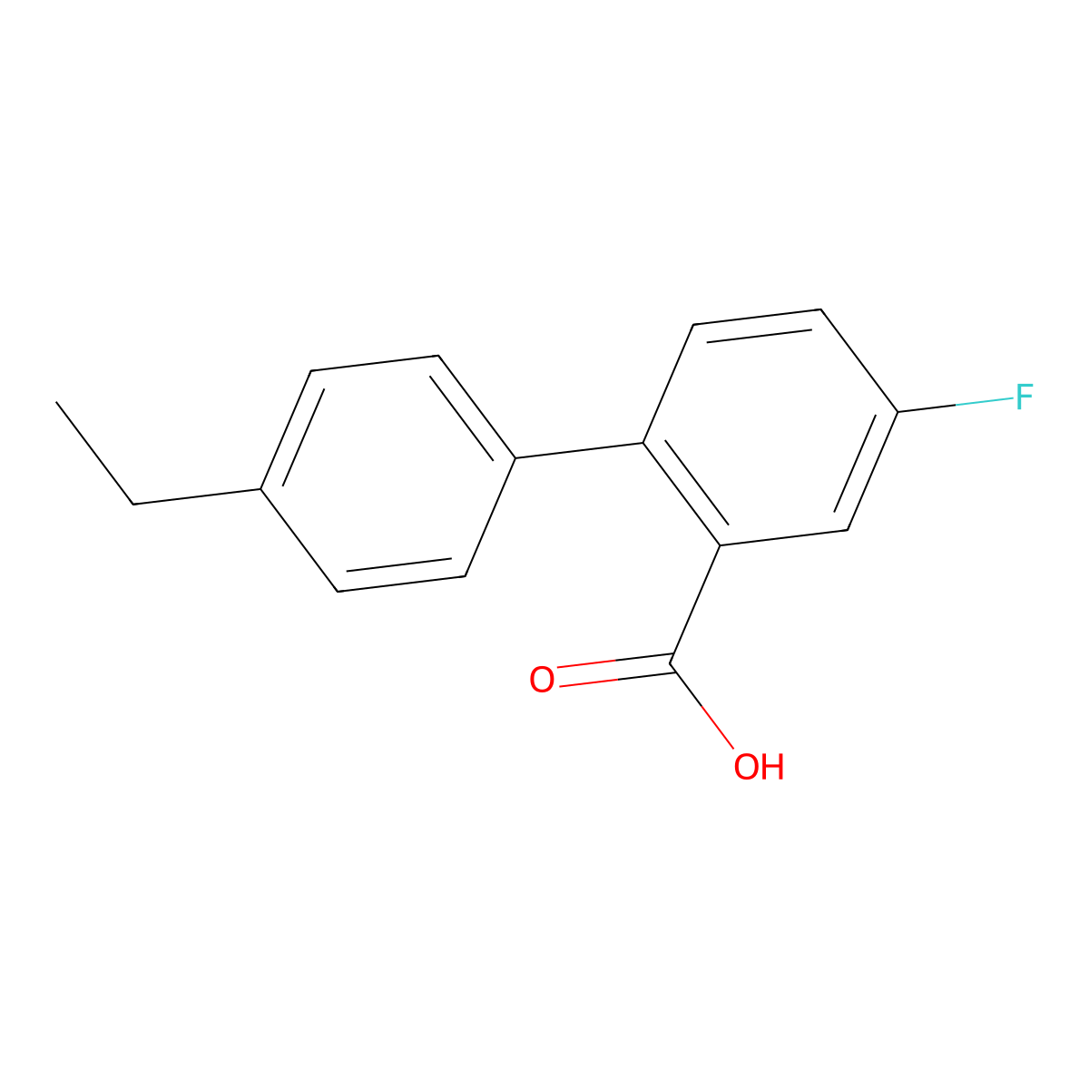 2-(4-Ethylphenyl)-5-fluorobenzoic acid molecular structure, CAS 1182425-77-9
