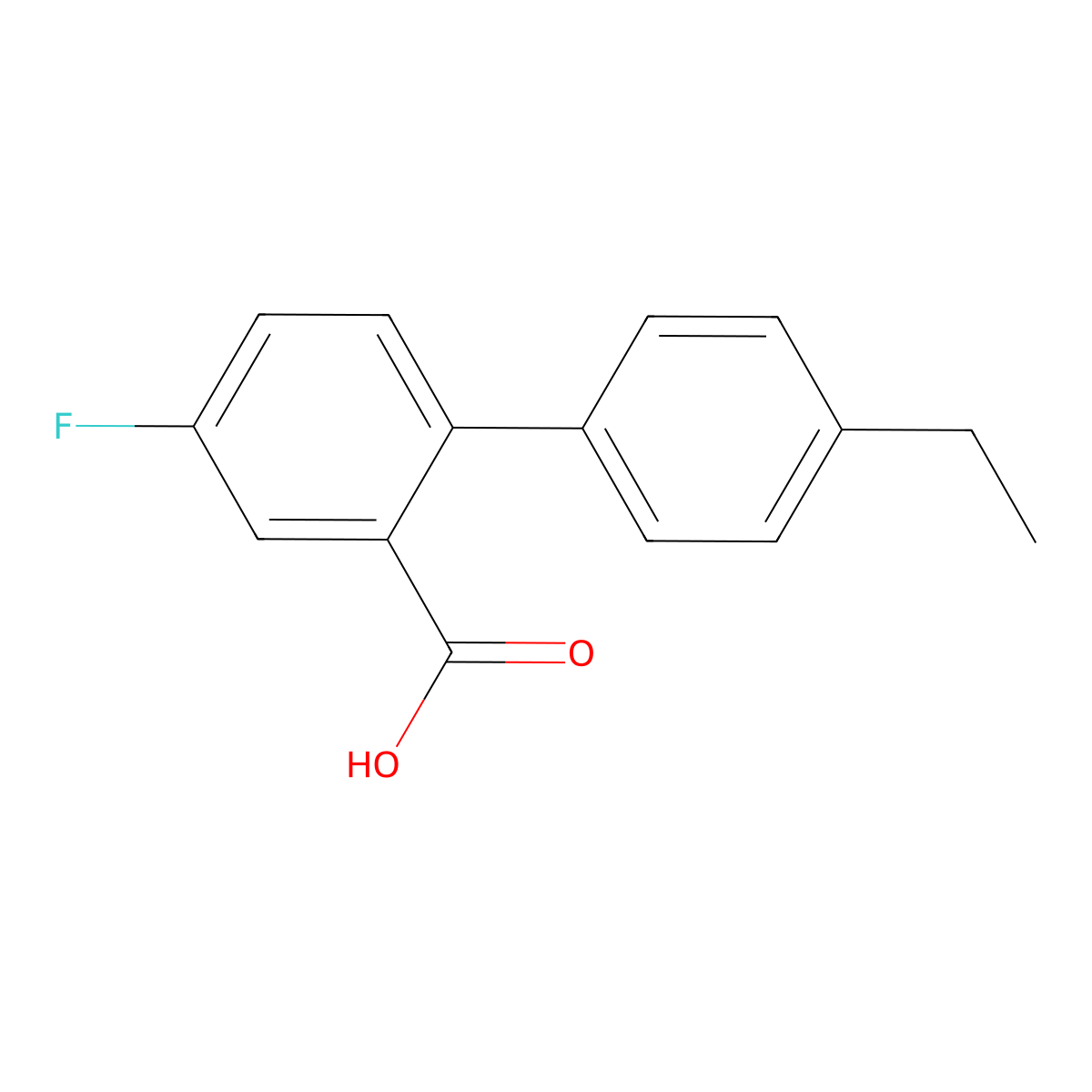 2-(4-Ethylphenyl)-5-fluorobenzoic acid molecular structure, CAS 1182425-77-9