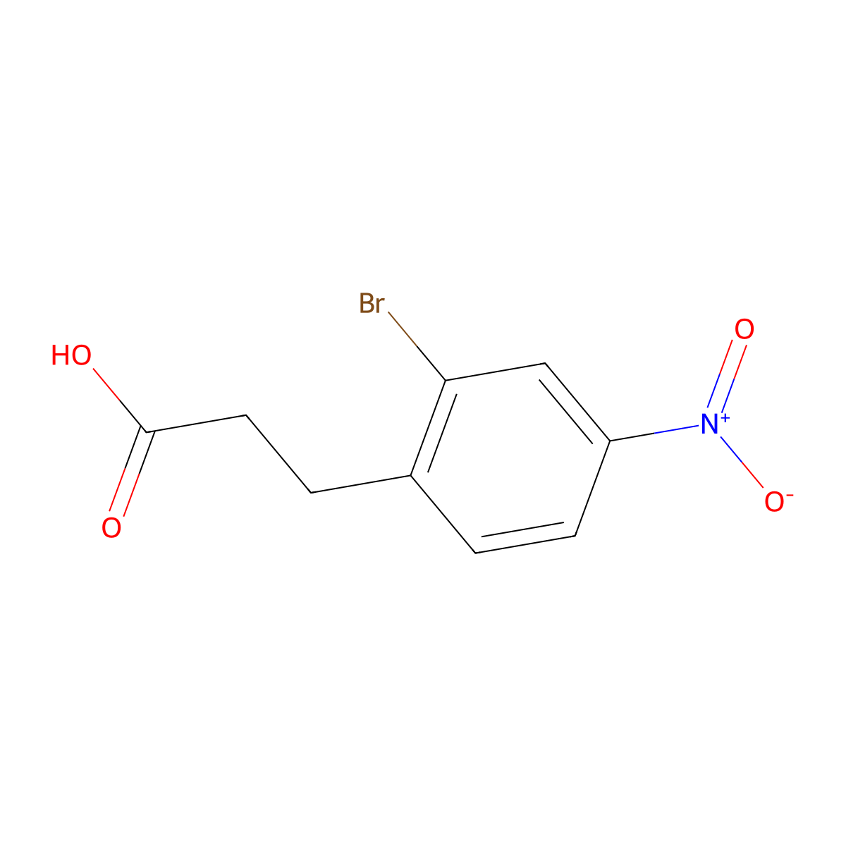 3-(2-Bromo-4-nitrophenyl)propanoic acid molecular structure, CAS 1182426-40-9