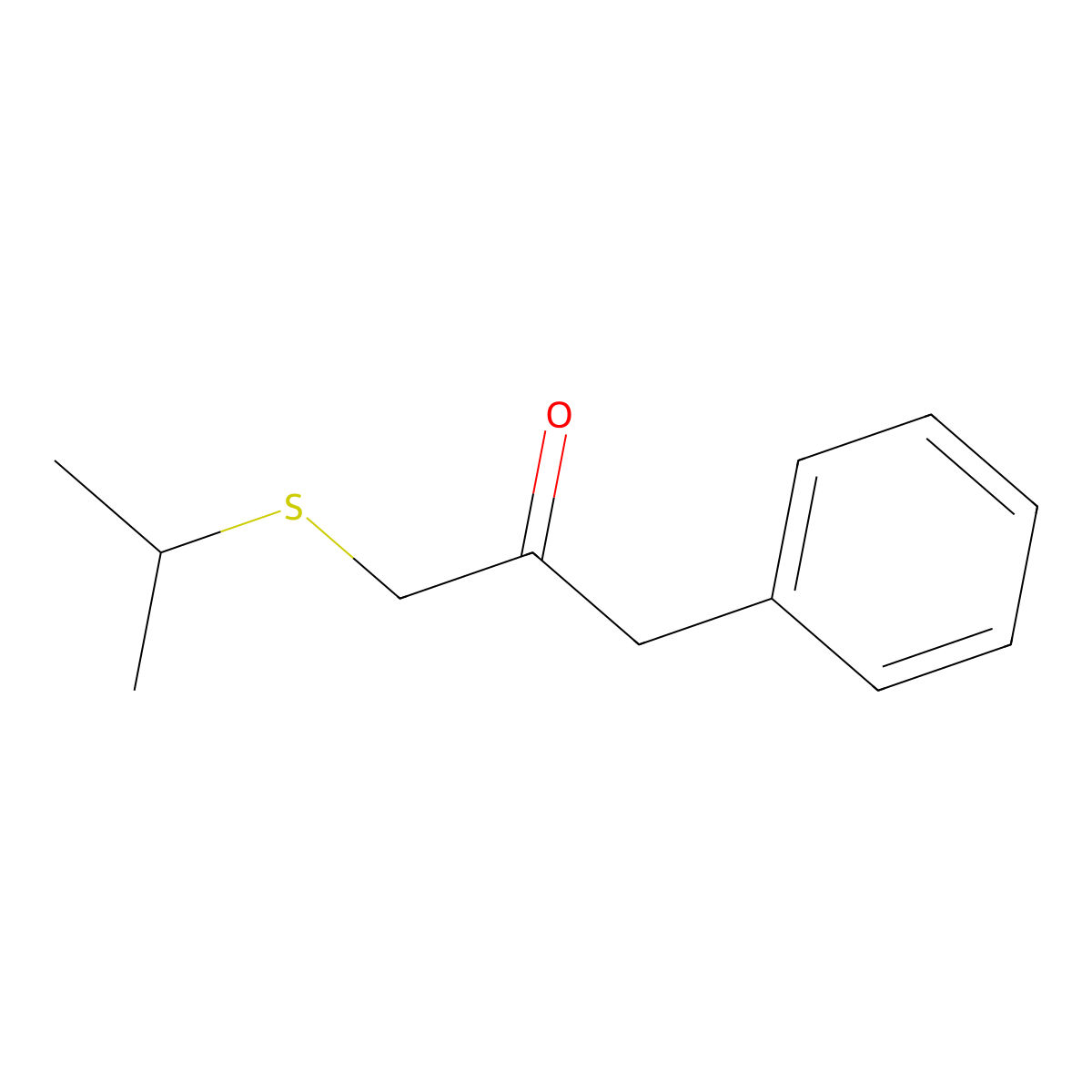 1-(Isopropylthio)-3-phenylpropan-2-one molecular structure, CAS 1182429-55-5