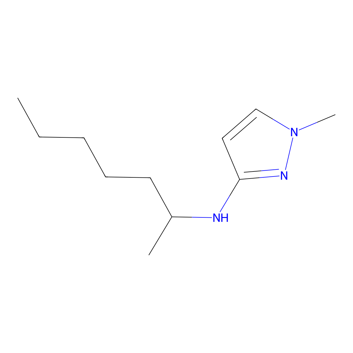 N-(Heptan-2-yl)-1-methyl-1H-pyrazol-3-amine molecular structure, CAS 1182432-92-3