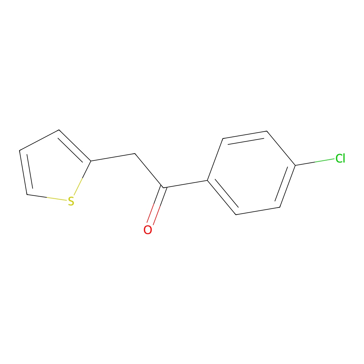 1-(4-Chlorophenyl)-2-thiophen-2-ylethanone molecular structure, CAS 1182434-75-8