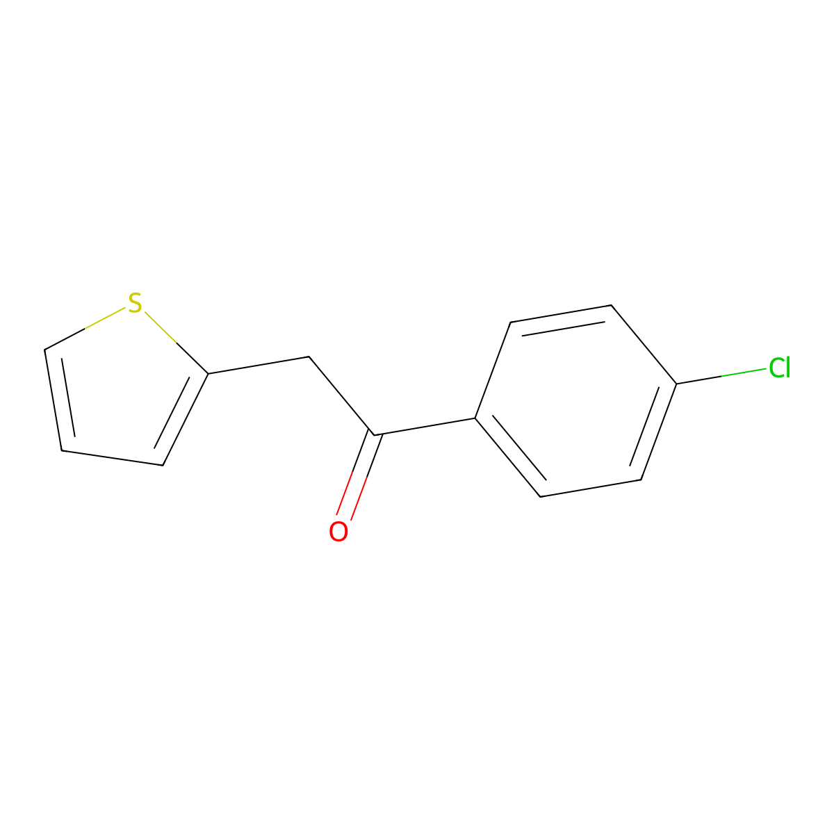 1-(4-Chlorophenyl)-2-thiophen-2-ylethanone molecular structure, CAS 1182434-75-8