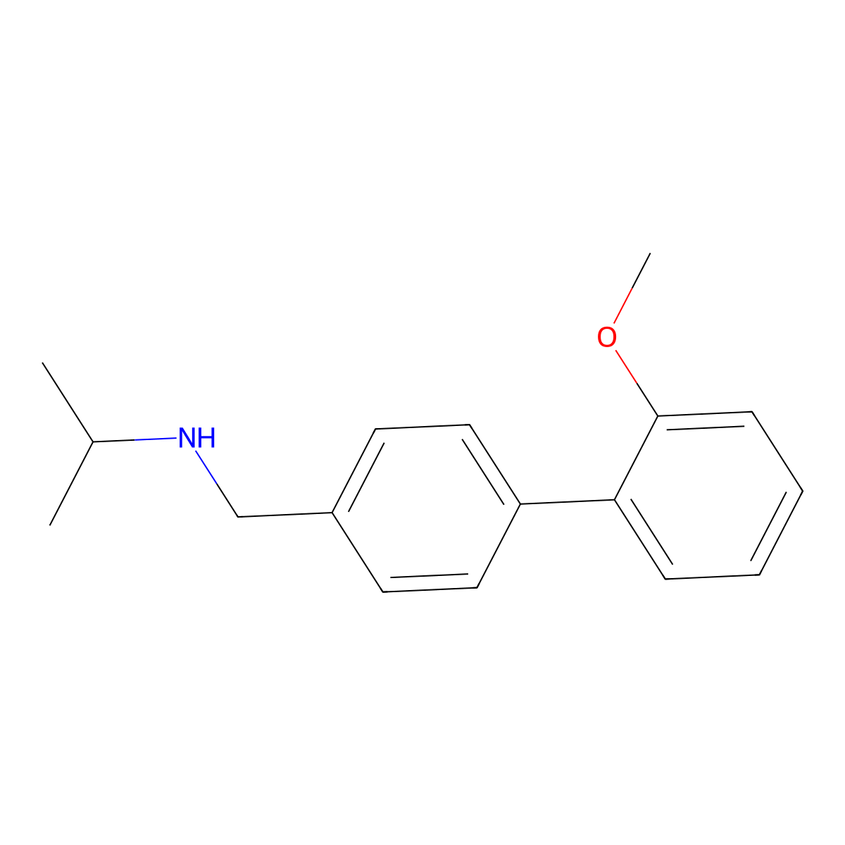 {[4-(2-Methoxyphenyl)phenyl]methyl}(propan-2-yl)amine molecular structure, CAS 1182441-22-0