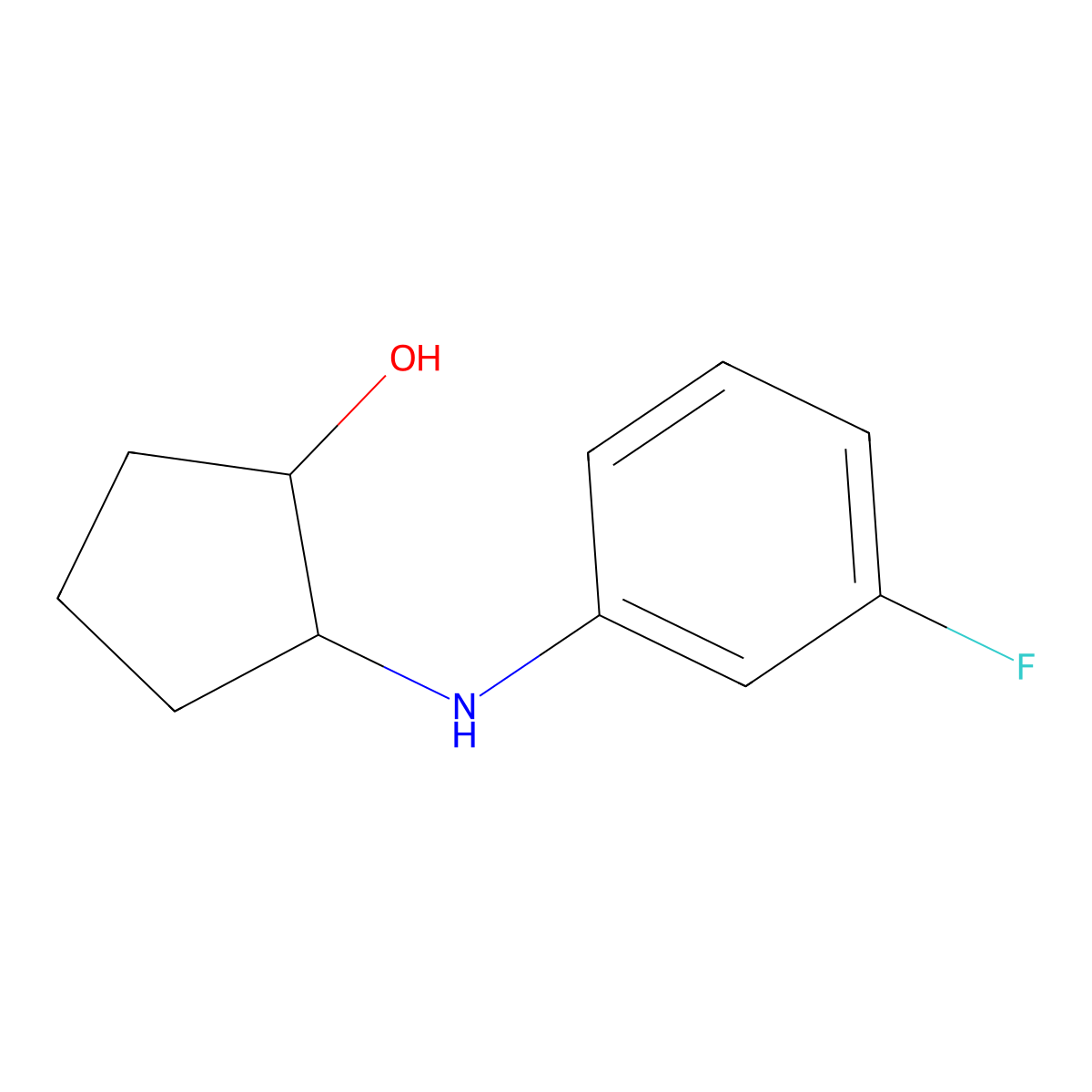 2-[(3-Fluorophenyl)amino]cyclopentan-1-ol molecular structure, CAS 1182443-29-3