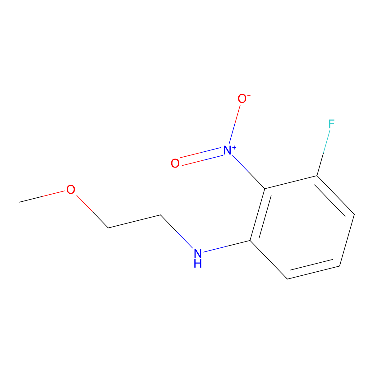 3-Fluoro-N-(2-methoxyethyl)-2-nitroaniline molecular structure, CAS 1182443-71-5