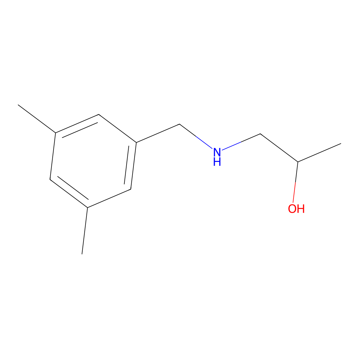 1-{[(3,5-Dimethylphenyl)methyl]amino}propan-2-ol molecular structure, CAS 1182447-23-9