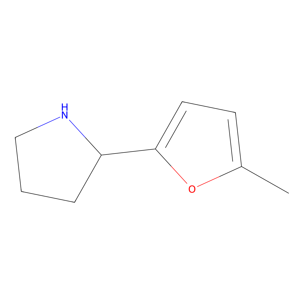 2-(5-Methyl-2-furanyl)pyrrolidine molecular structure, CAS 118248-27-4