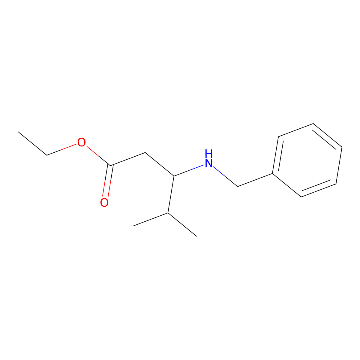 Ethyl 3-(benzylamino)-4-methylpentanoate molecular structure, CAS 118248-44-5