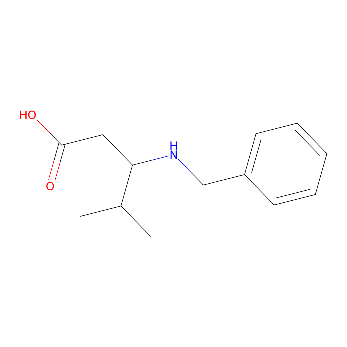 3-(Benzylamino)-4-methylpentanoic acid molecular structure, CAS 118248-61-6