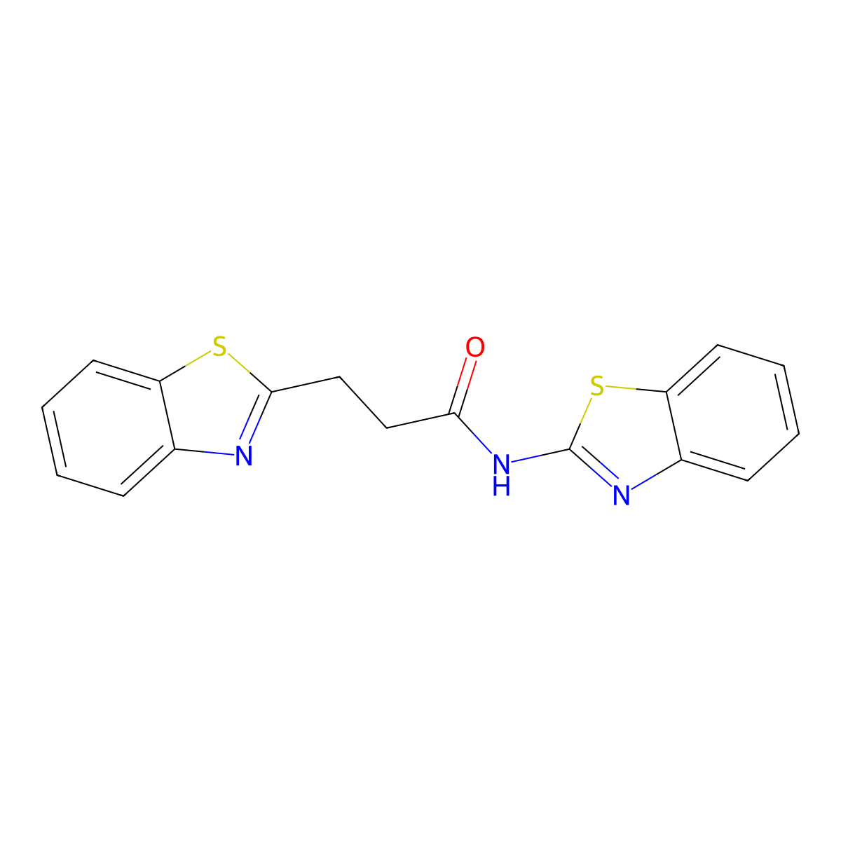 N,3-bis(benzo[d]thiazol-2-yl)propanamide molecular structure, CAS 1182596-43-5