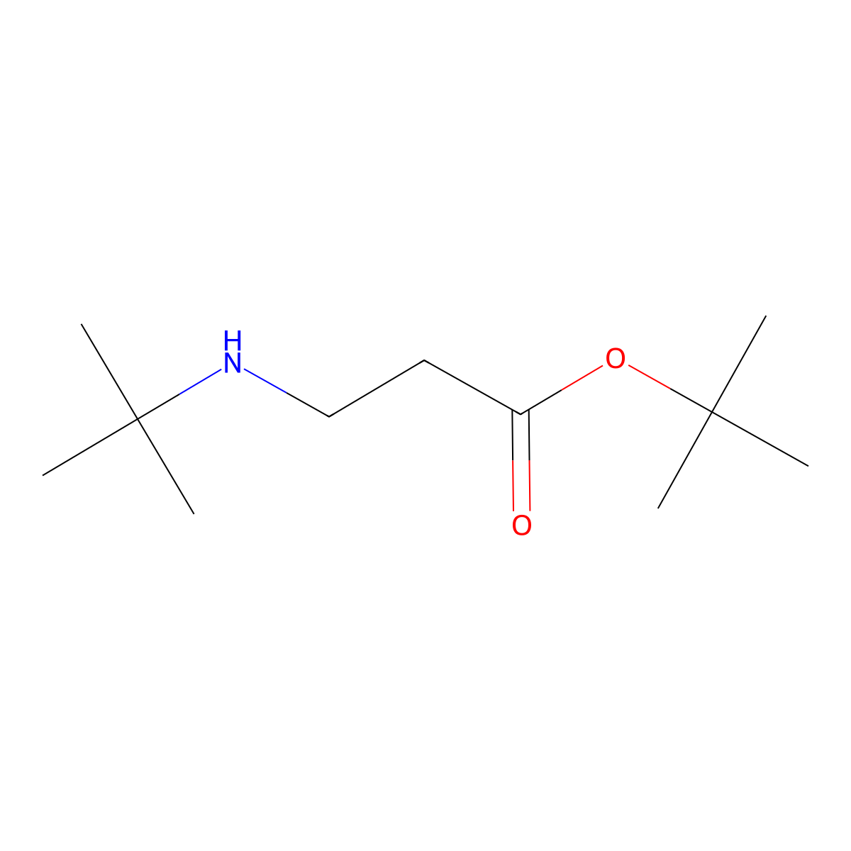 Tert-butyl 3-(tert-butylamino)propanoate molecular structure, CAS 118264-59-8
