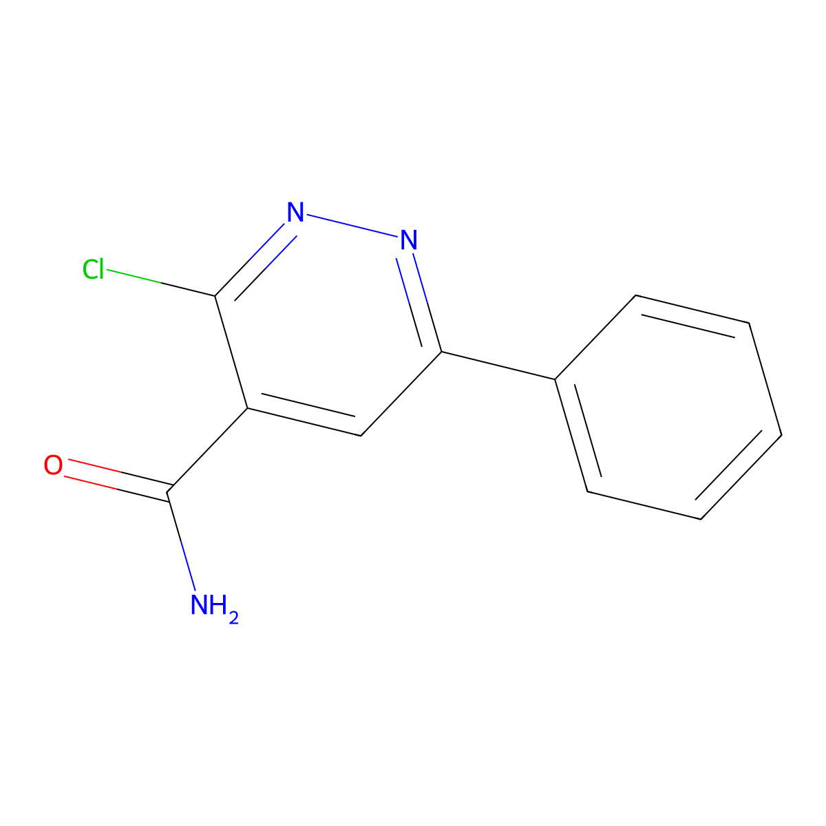 3-Chloro-6-phenylpyridazine-4-carboxamide molecular structure, CAS 118269-69-5