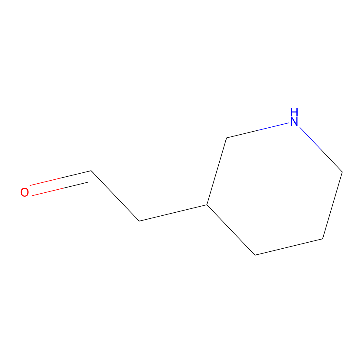 2-(Piperidin-3-yl)acetaldehyde molecular structure, CAS 1182709-56-3