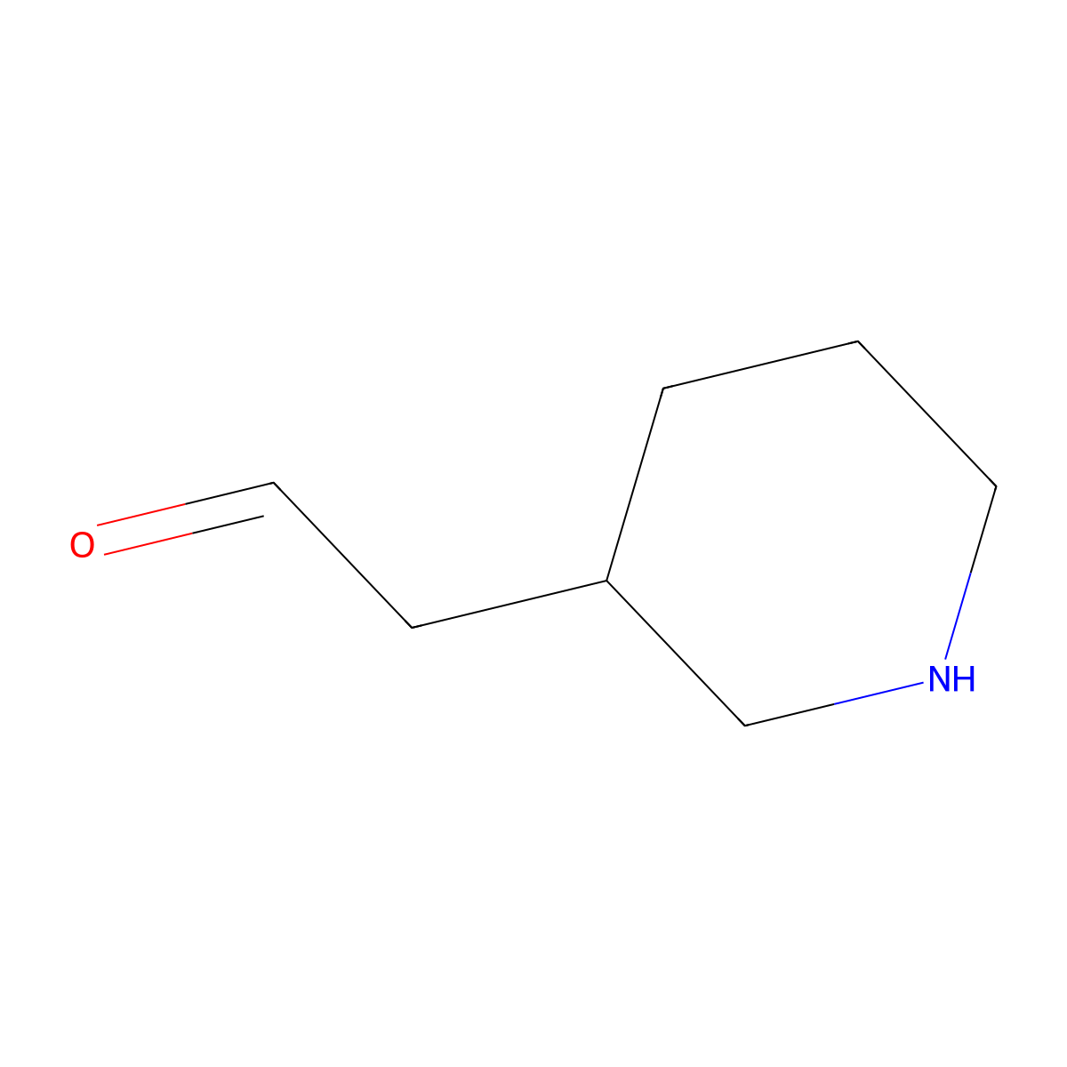 2-(Piperidin-3-yl)acetaldehyde molecular structure, CAS 1182709-56-3