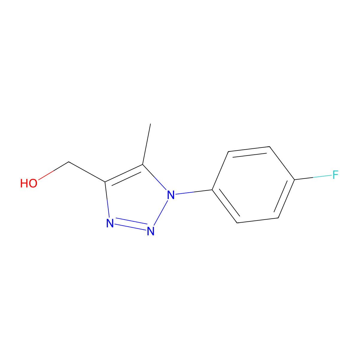 [1-(4-fluorophenyl)-5-methyl-1H-1,2,3-triazol-4-yl]methanol molecular structure, CAS 1182710-57-1