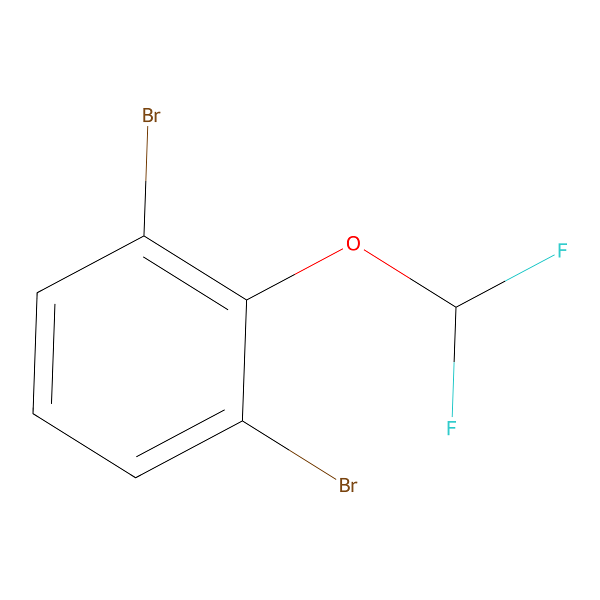 1,3-Dibromo-2-(difluoromethoxy)benzene molecular structure, CAS 1182728-50-2
