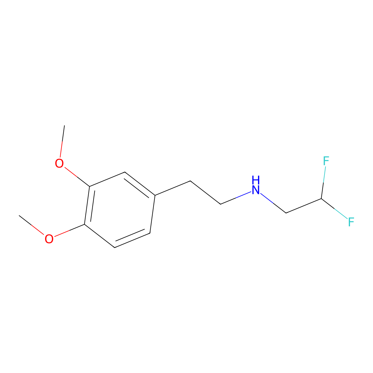 (2,2-Difluoroethyl)[2-(3,4-dimethoxyphenyl)ethyl]amine molecular structure, CAS 1182736-24-8