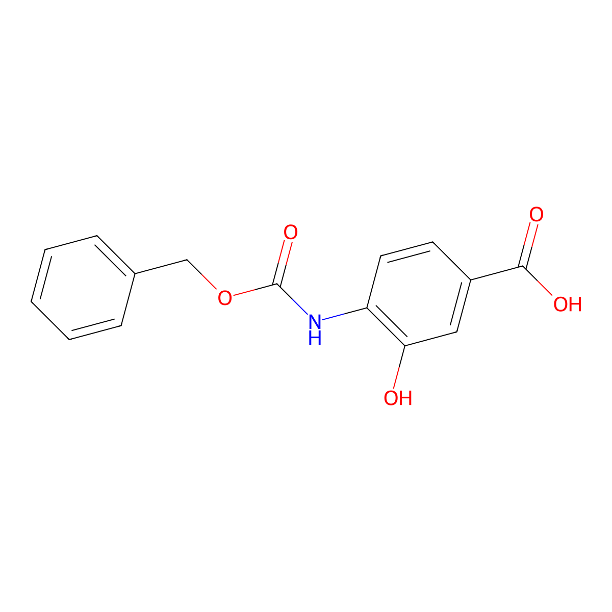 4-(((Benzyloxy)carbonyl)amino)-3-hydroxybenzoic acid molecular structure, CAS 1182738-42-6