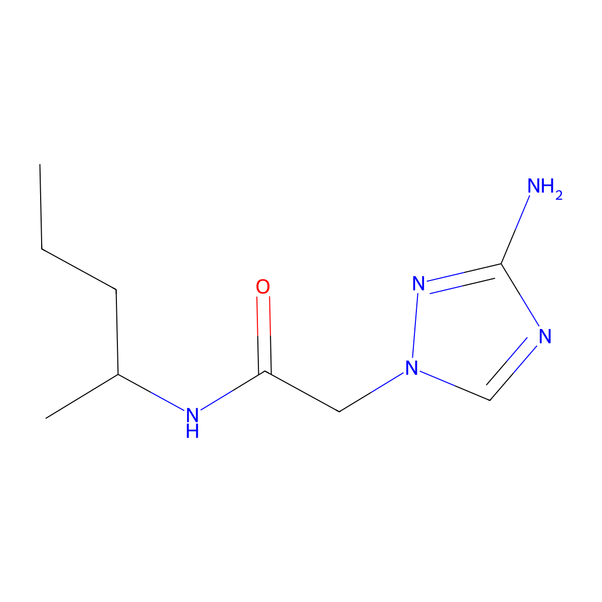 2-(3-Amino-1h-1,2,4-triazol-1-yl)-N-(pentan-2-yl)acetamide molecular structure, CAS 1182740-45-9