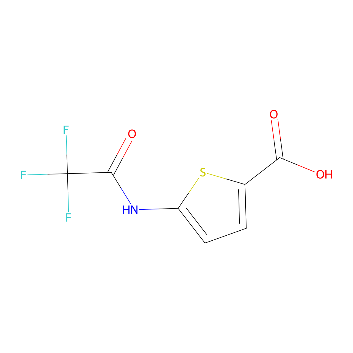 5-(2,2,2-Trifluoroacetamido)thiophene-2-carboxylic acid molecular structure, CAS 1182741-45-2