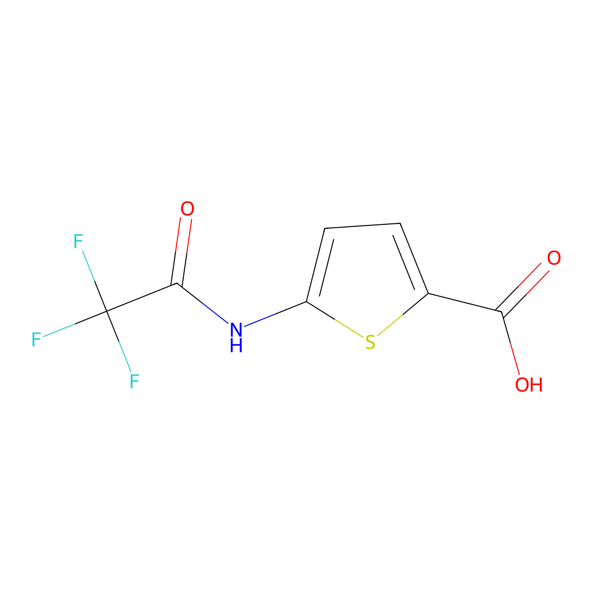 5-(2,2,2-Trifluoroacetamido)thiophene-2-carboxylic acid molecular structure, CAS 1182741-45-2