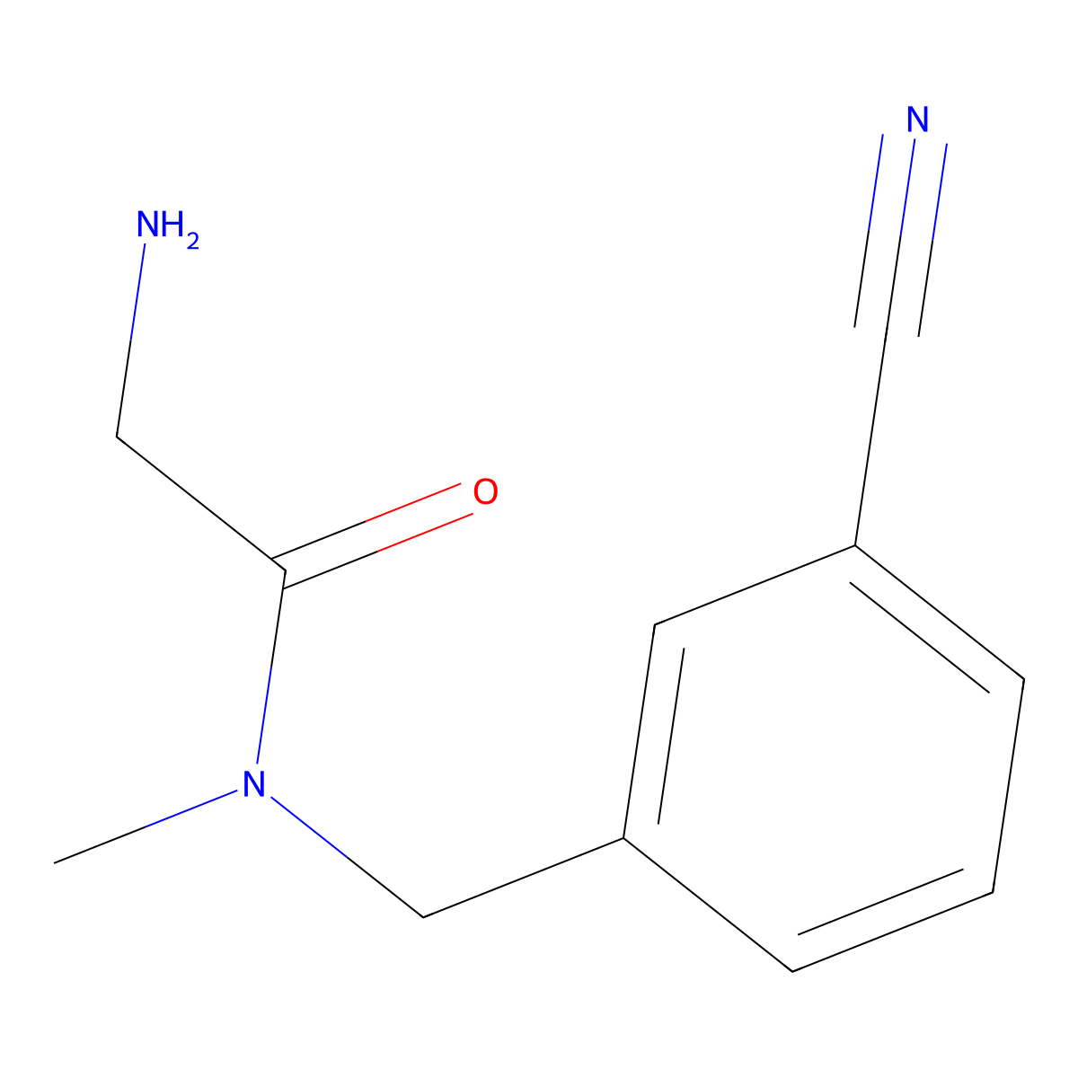 2-Amino-N-(3-cyano-benzyl)-N-methyl-acetamide molecular structure, CAS 1182742-59-1