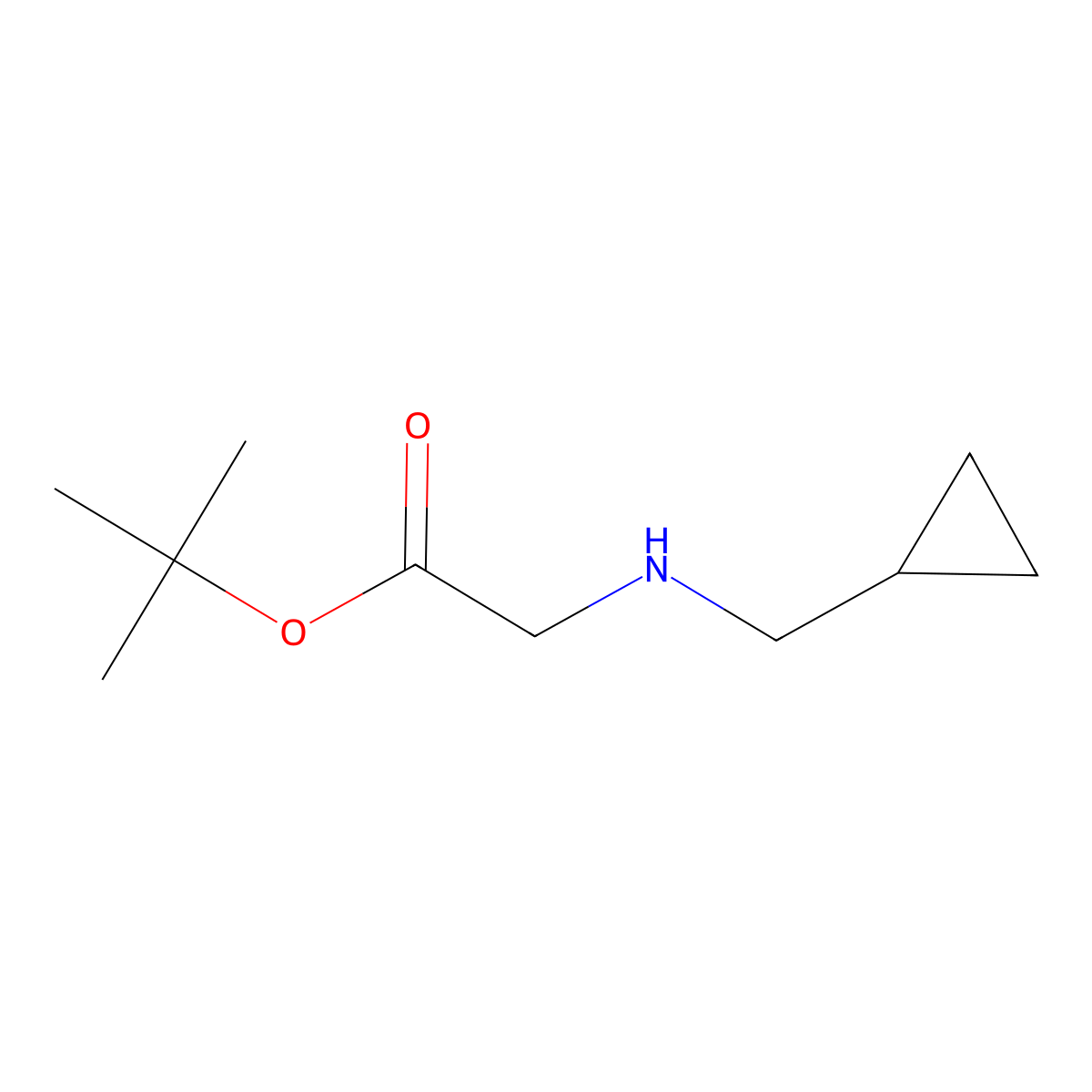 tert-Butyl (cyclopropylmethyl)glycinate molecular structure, CAS 1182742-70-6