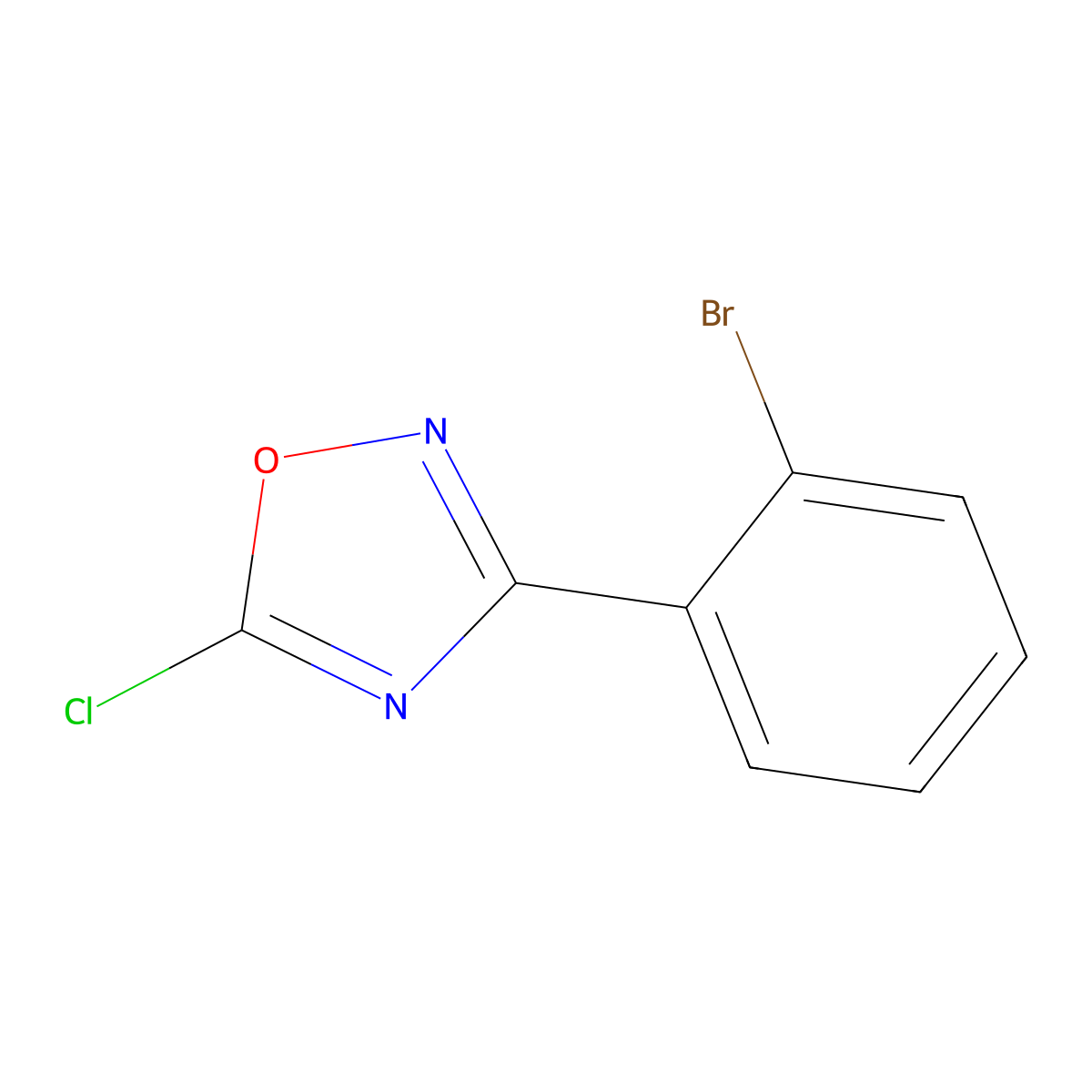 3-(2-Bromophenyl)-5-chloro-1,2,4-oxadiazole molecular structure, CAS 1182748-22-6