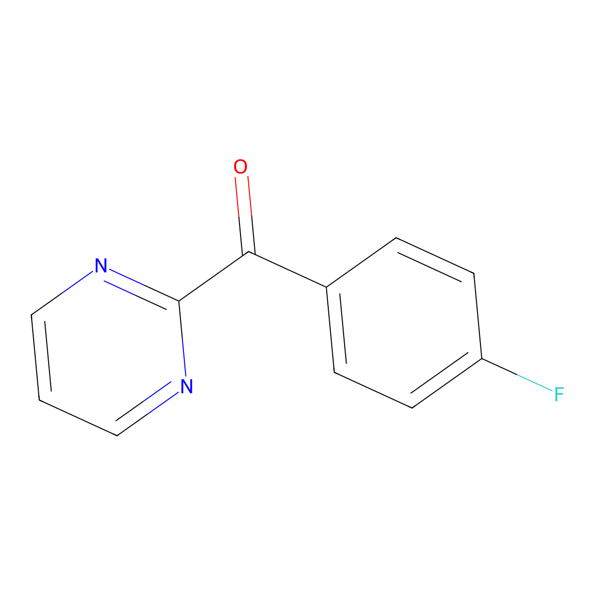 2-(4-Fluorobenzoyl)pyrimidine molecular structure, CAS 1182748-63-5