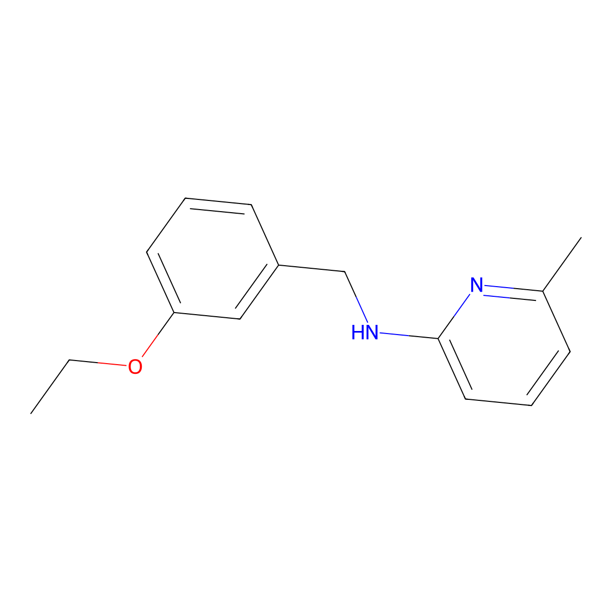 N-[(3-Ethoxyphenyl)methyl]-6-methyl-2-pyridinamine molecular structure, CAS 1182748-64-6