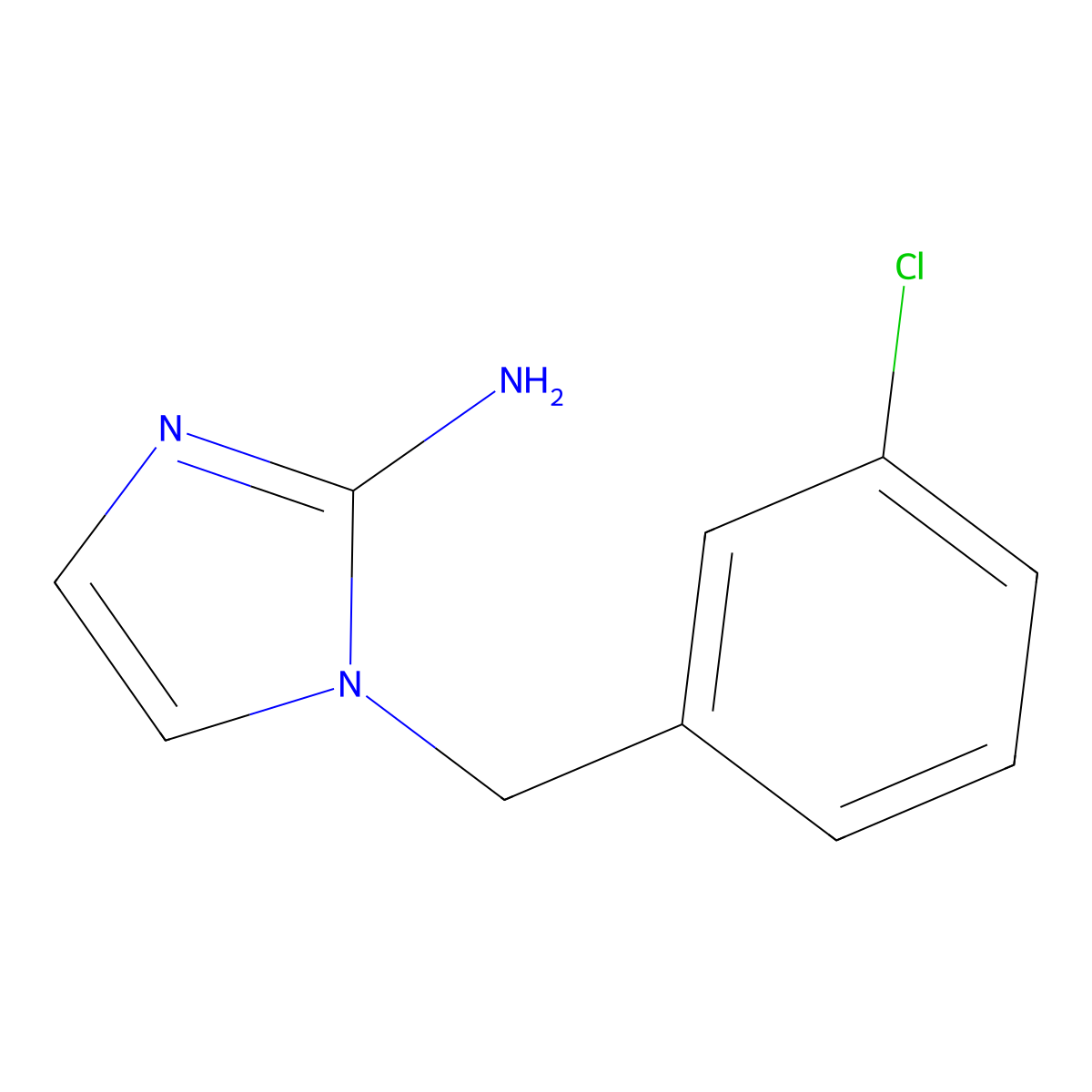 1-[(3-Chlorophenyl)methyl]-1H-imidazol-2-amine molecular structure, CAS 1182753-85-0