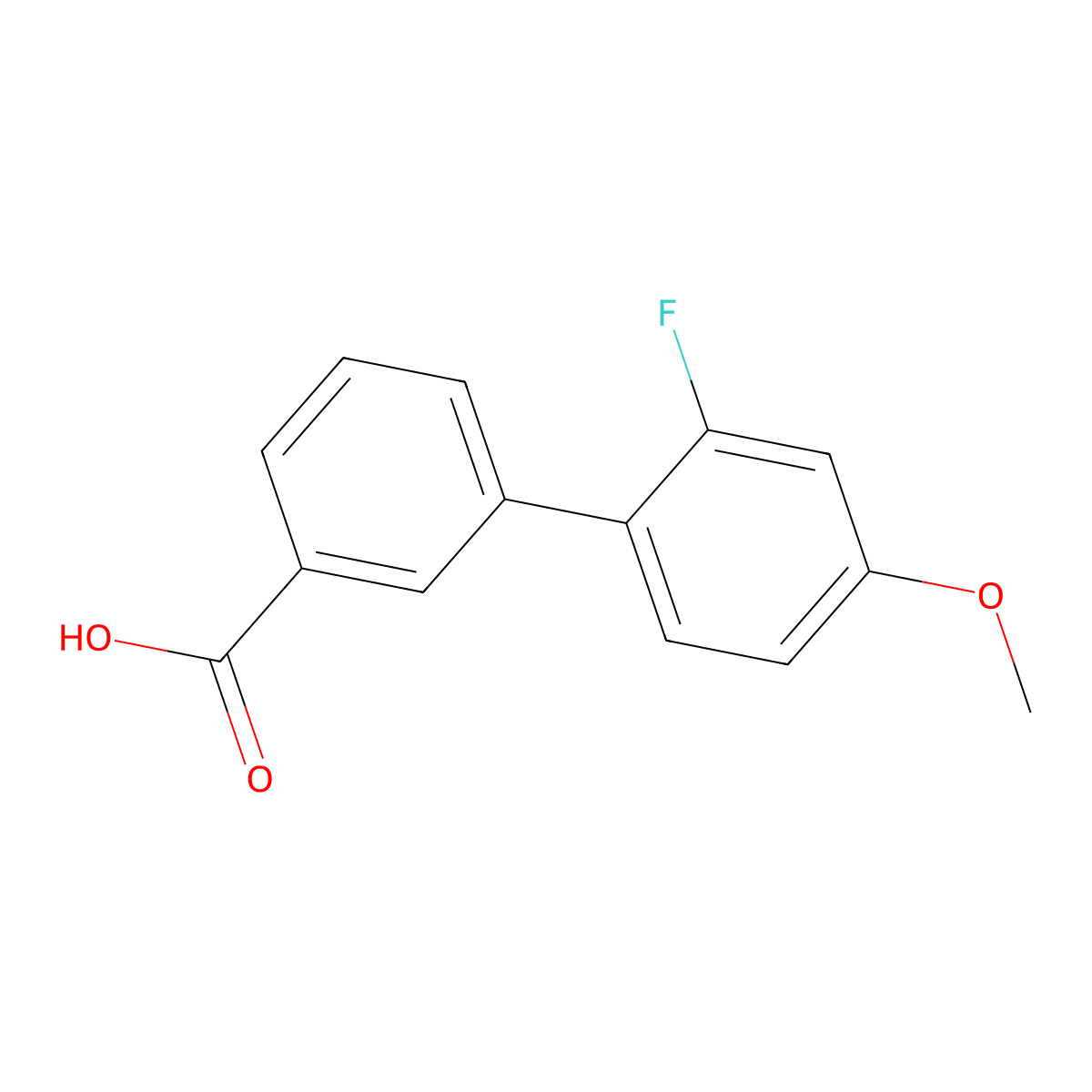 2'-Fluoro-4'-methoxybiphenyl-3-carboxylic acid molecular structure, CAS 1182754-74-0