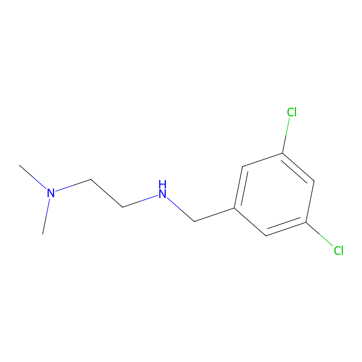 [(3,5-Dichlorophenyl)methyl][2-(dimethylamino)ethyl]amine molecular structure, CAS 1182757-71-6