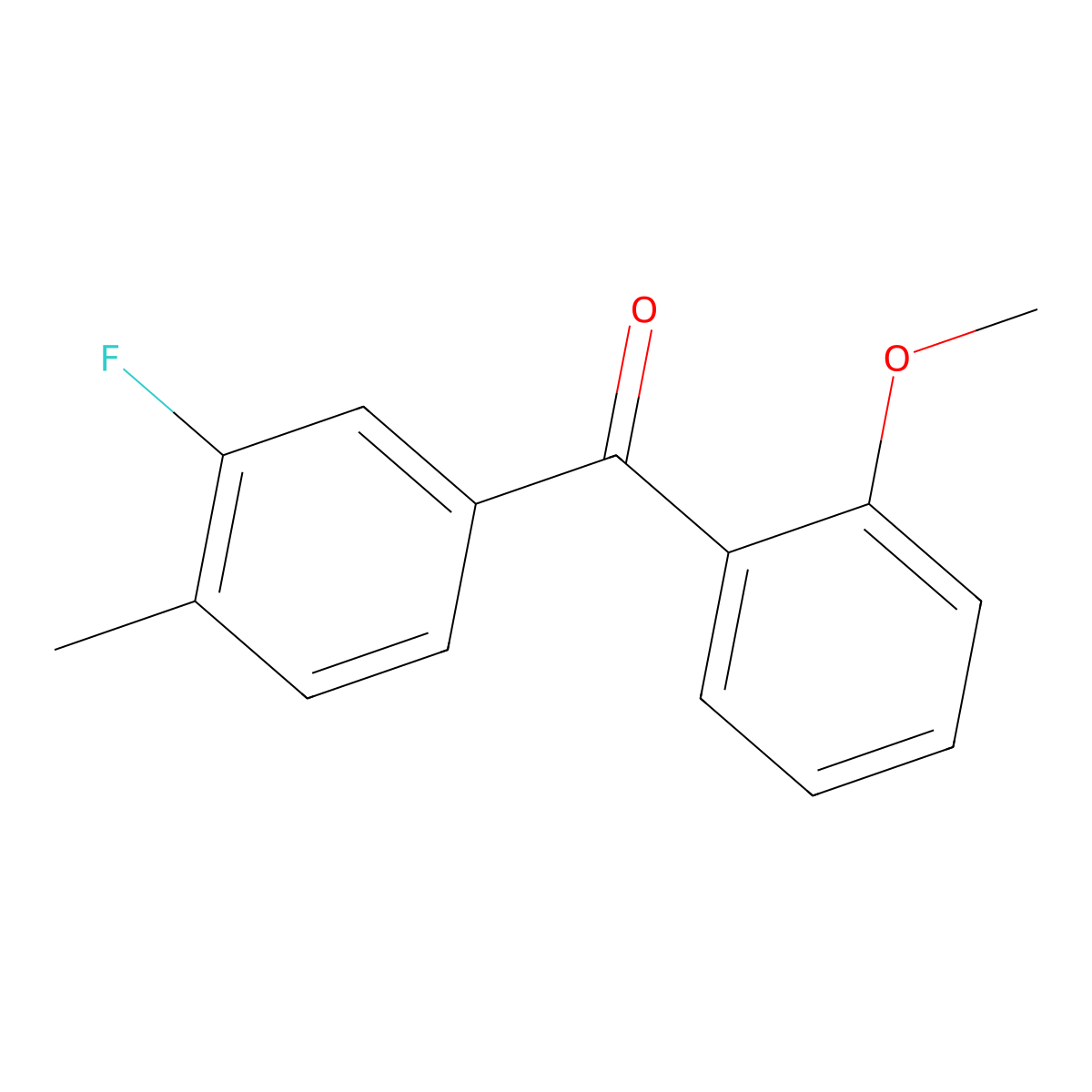 Methanone, (3-fluoro-4-methylphenyl)(2-methoxyphenyl)- molecular structure, CAS 1182758-52-6