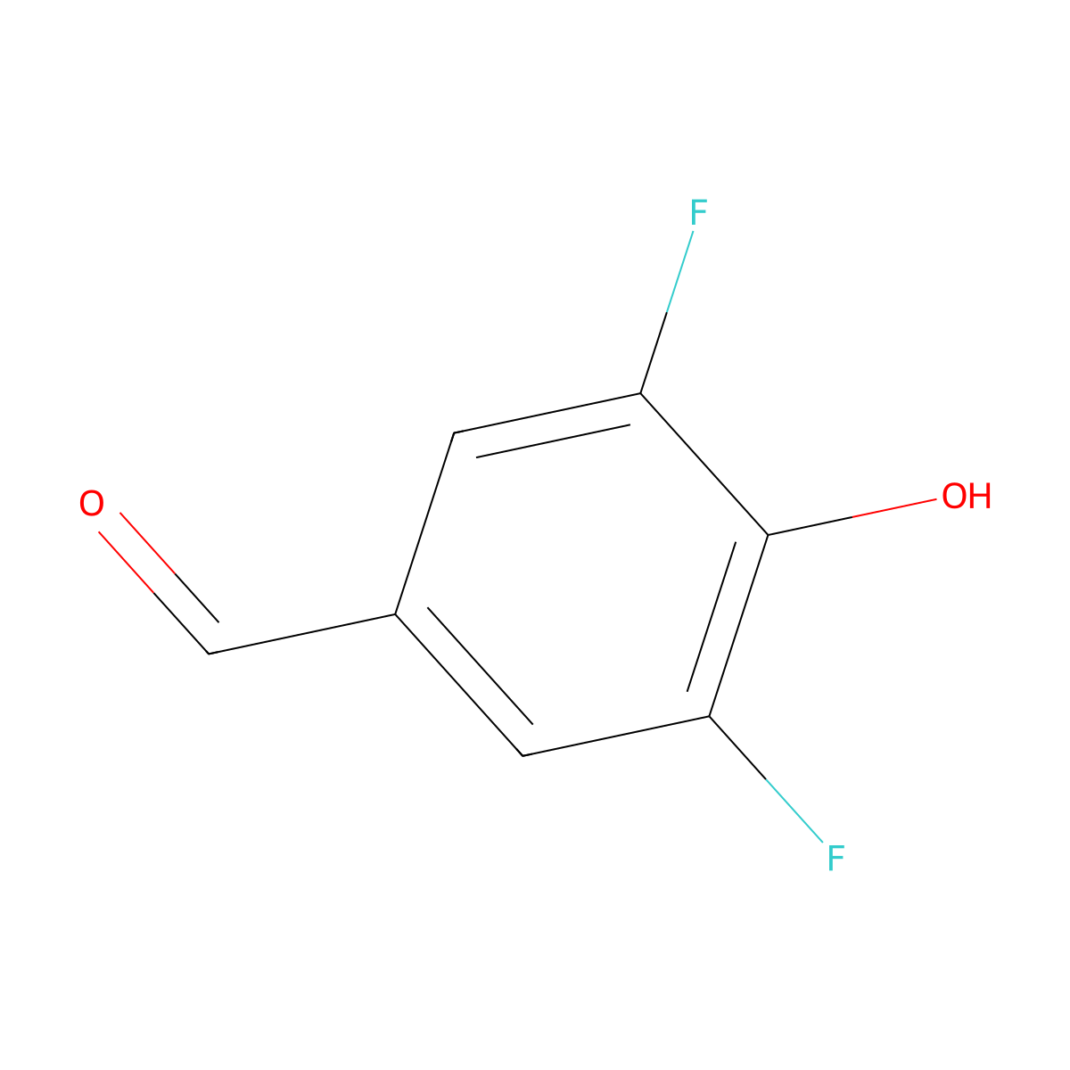 3,5-Difluoro-4-hydroxybenzaldehyde molecular structure, CAS 118276-06-5