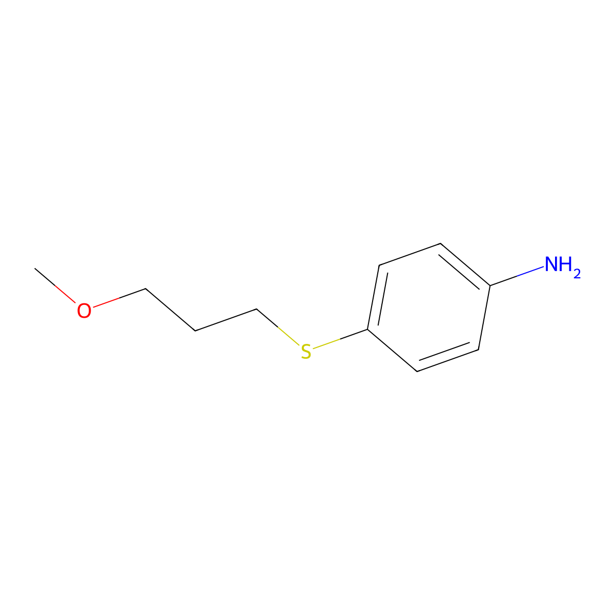 4-((3-Methoxypropyl)sulfanyl)aniline molecular structure, CAS 1182760-05-9