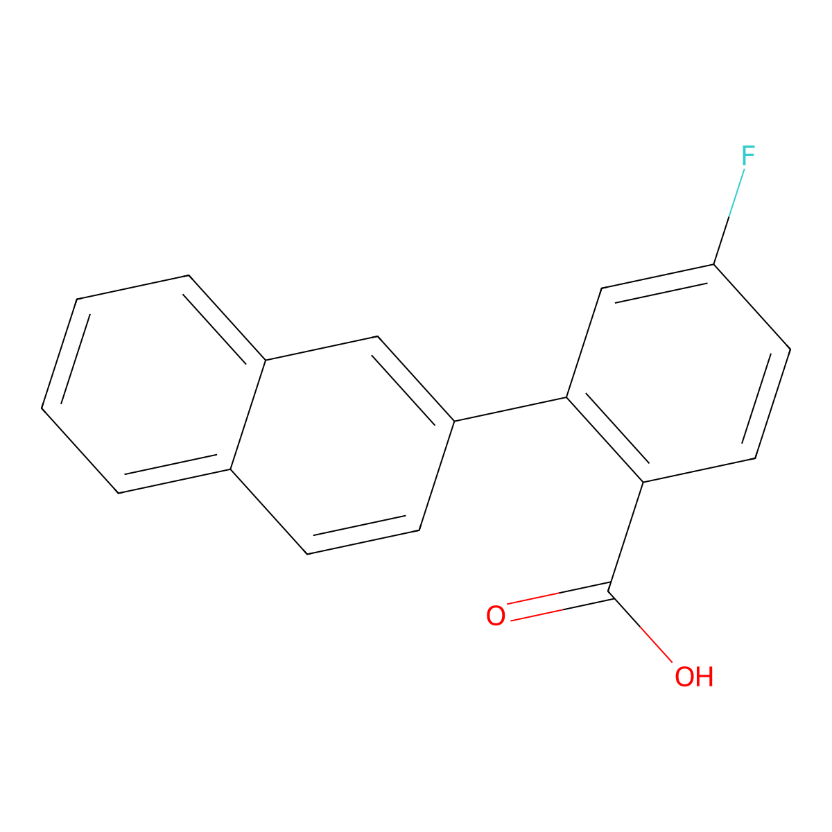 4-Fluoro-2-(naphthalen-2-YL)benzoic acid molecular structure, CAS 1182766-64-8