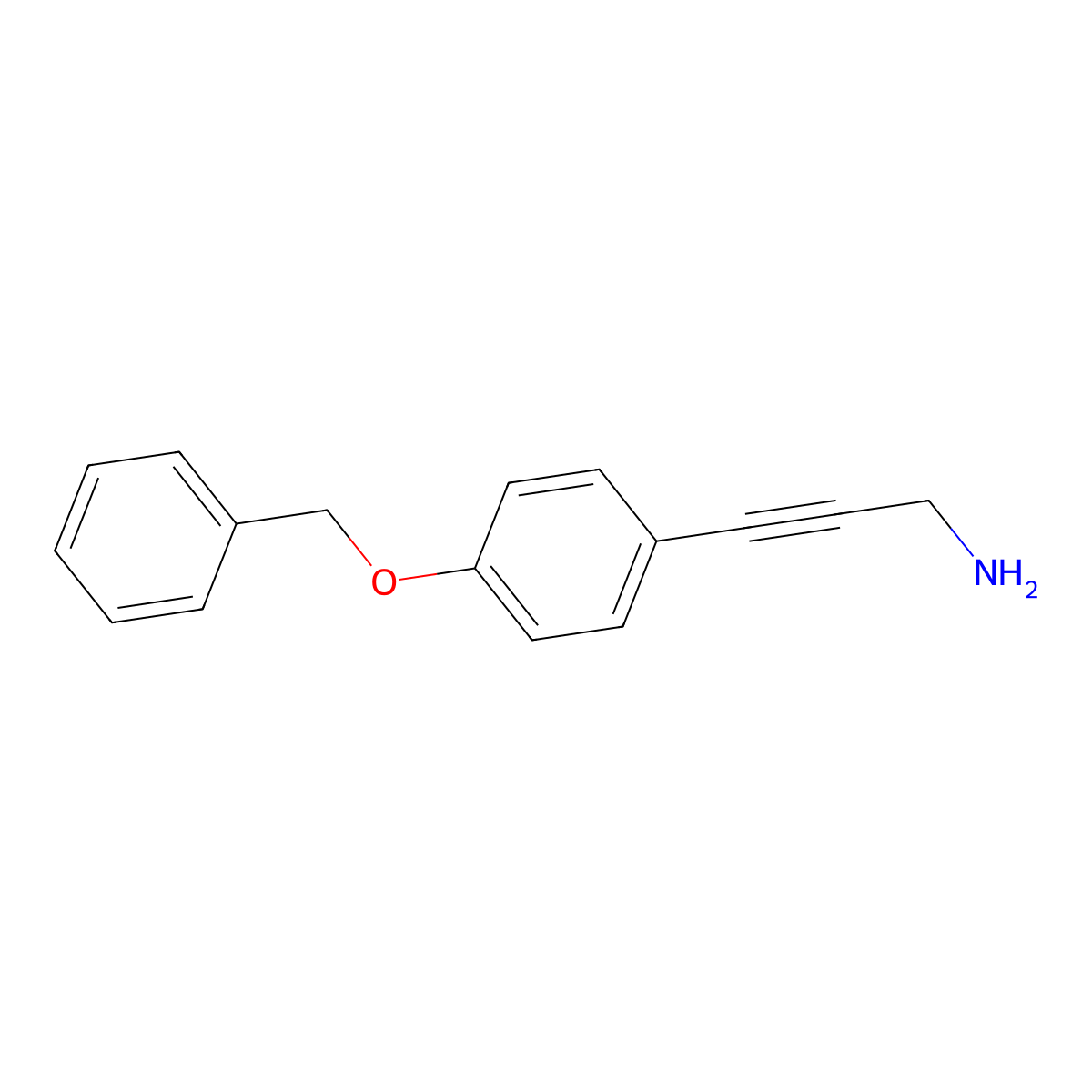 3-[4-(Benzyloxy)phenyl]prop-2-yn-1-amine molecular structure, CAS 1182767-48-1
