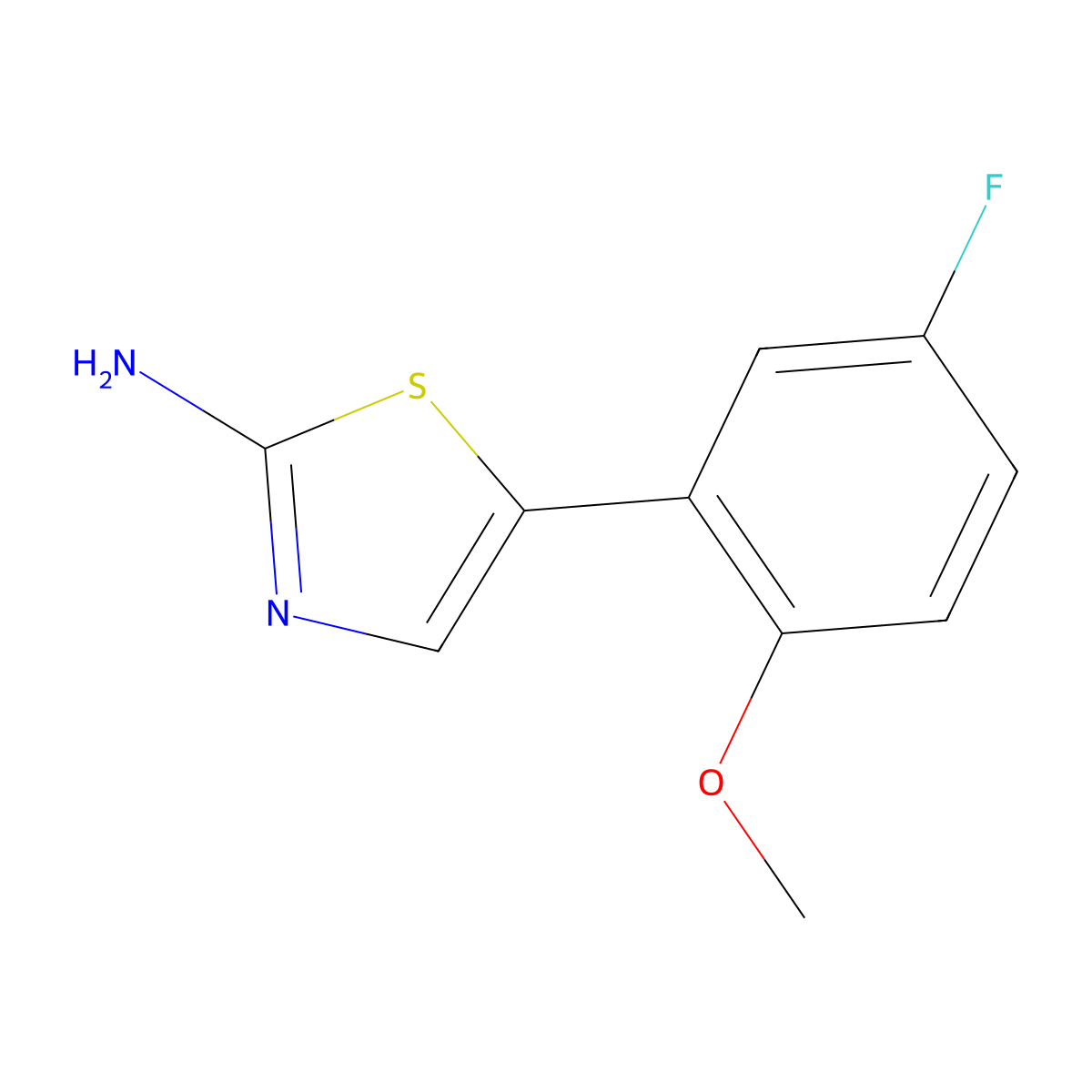 5-(5-Fluoro-2-methoxyphenyl)thiazol-2-amine molecular structure, CAS 1182774-94-2