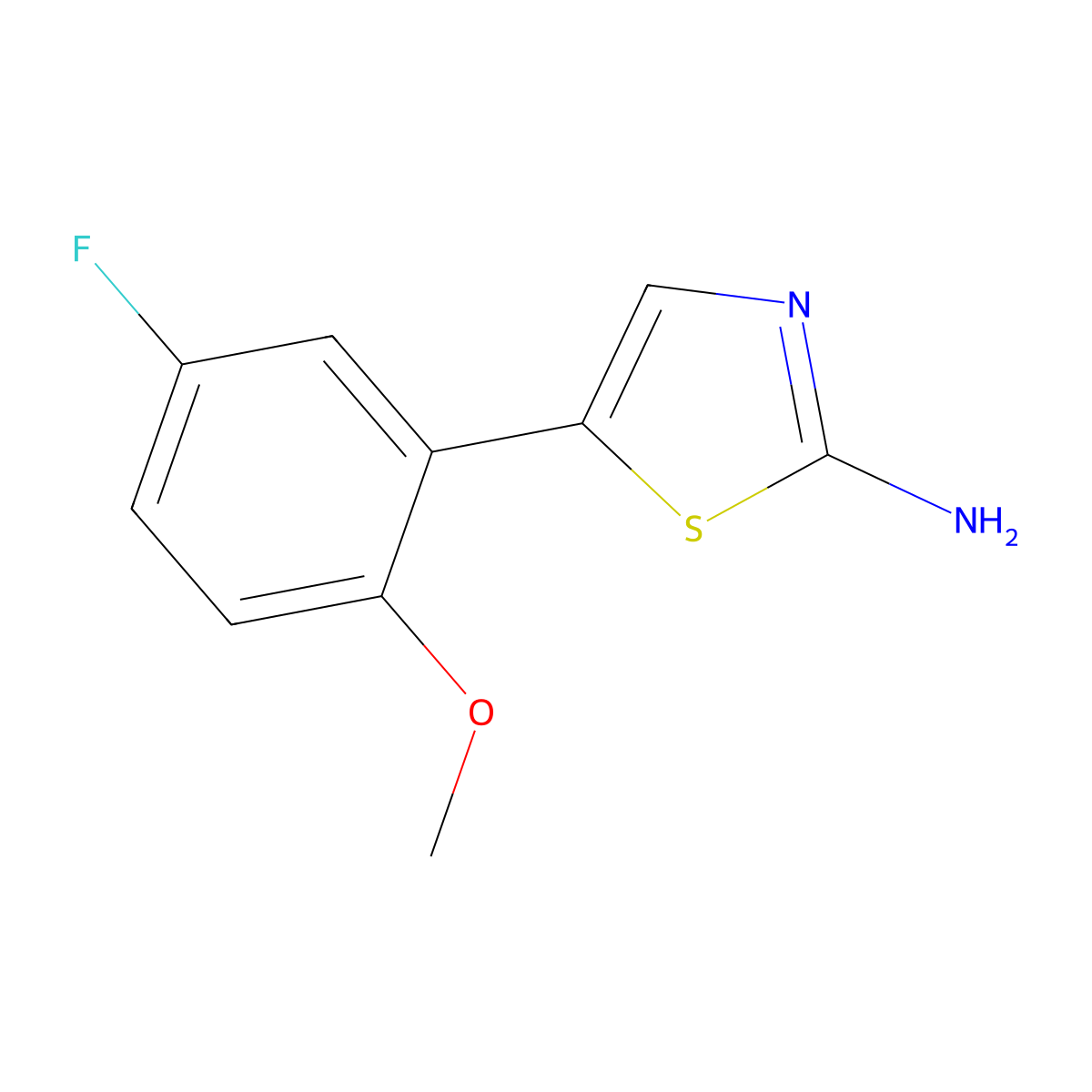 5-(5-Fluoro-2-methoxyphenyl)thiazol-2-amine molecular structure, CAS 1182774-94-2