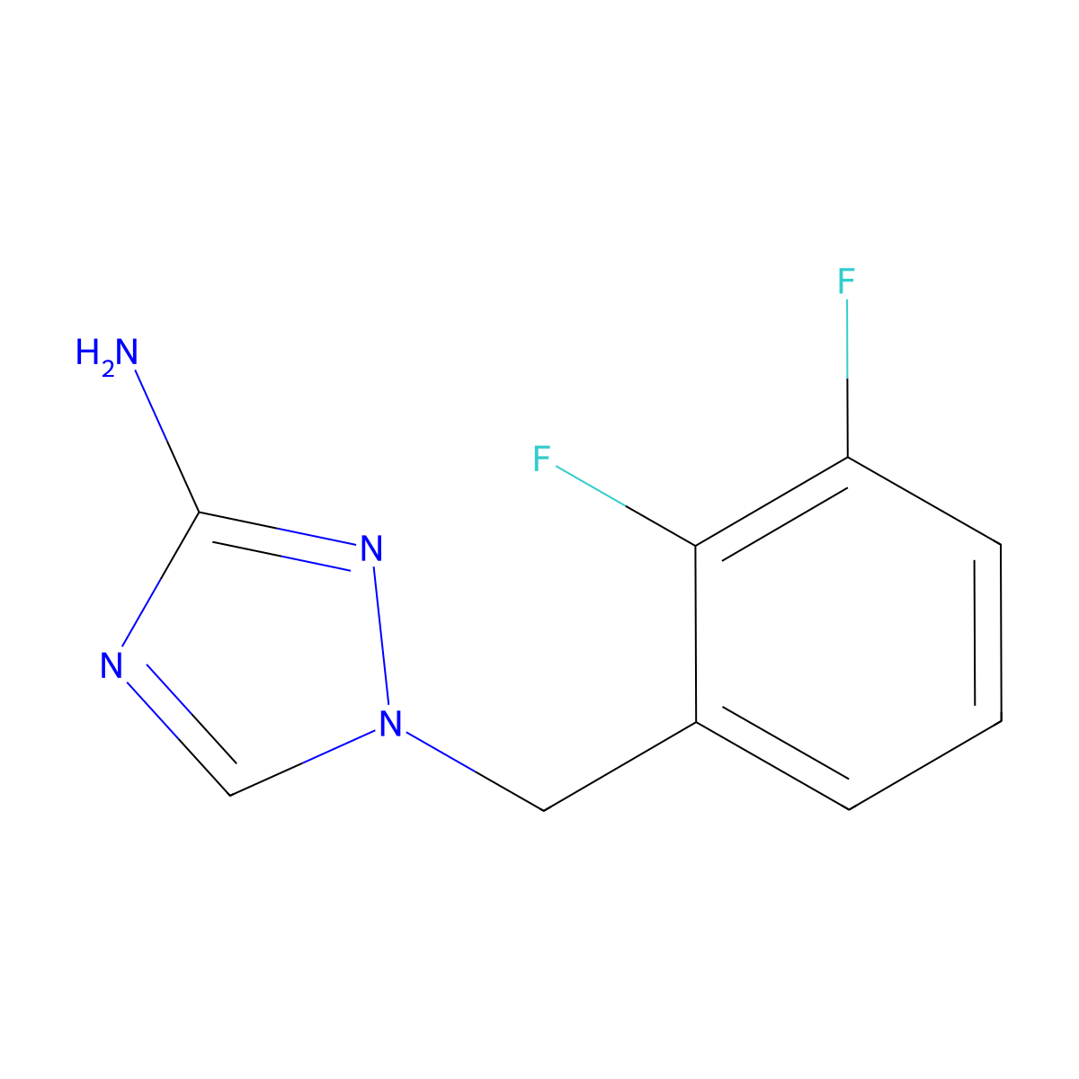 1-(2,3-Difluorobenzyl)-1h-1,2,4-triazol-3-amine molecular structure, CAS 1182777-12-3