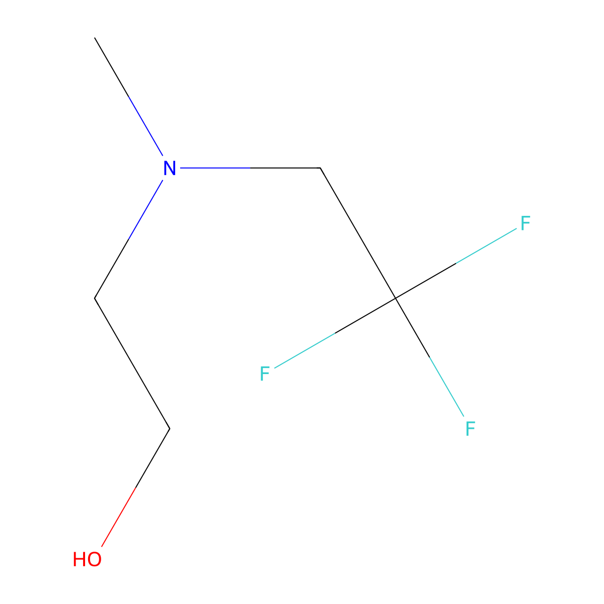 2-[Methyl(2,2,2-trifluoroethyl)amino]ethan-1-ol molecular structure, CAS 1182782-12-2