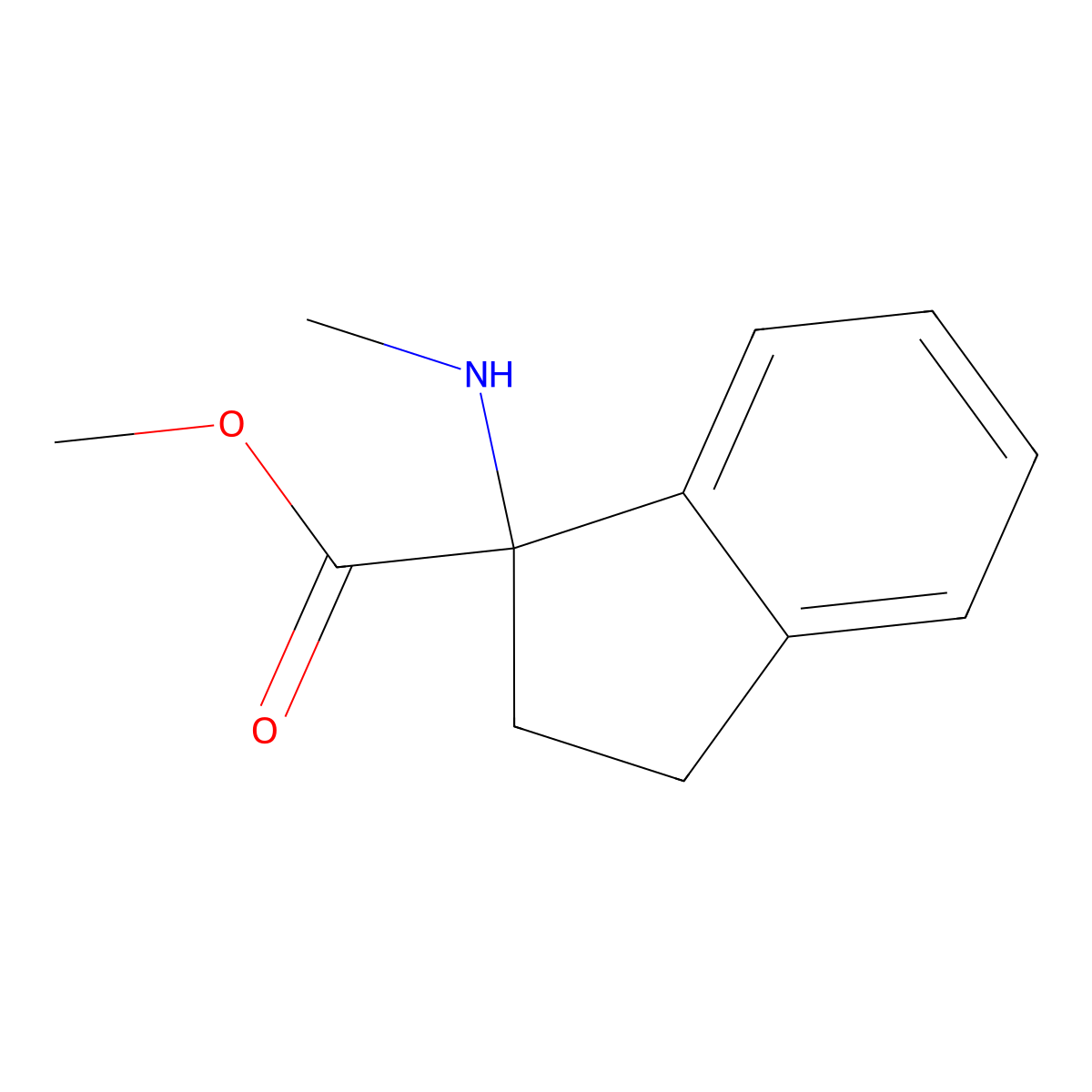methyl 1-(methylamino)-2,3-dihydro-1H-indene-1-carboxylate molecular structure, CAS 1182784-66-2