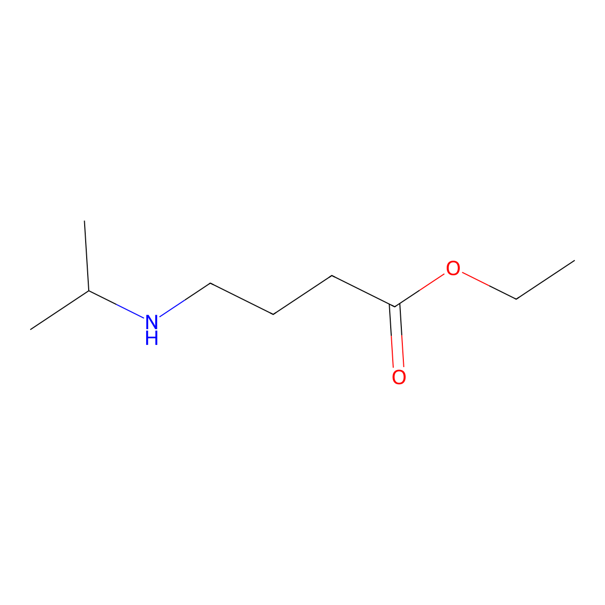 Ethyl 4-[(propan-2-yl)amino]butanoate molecular structure, CAS 1182787-74-1