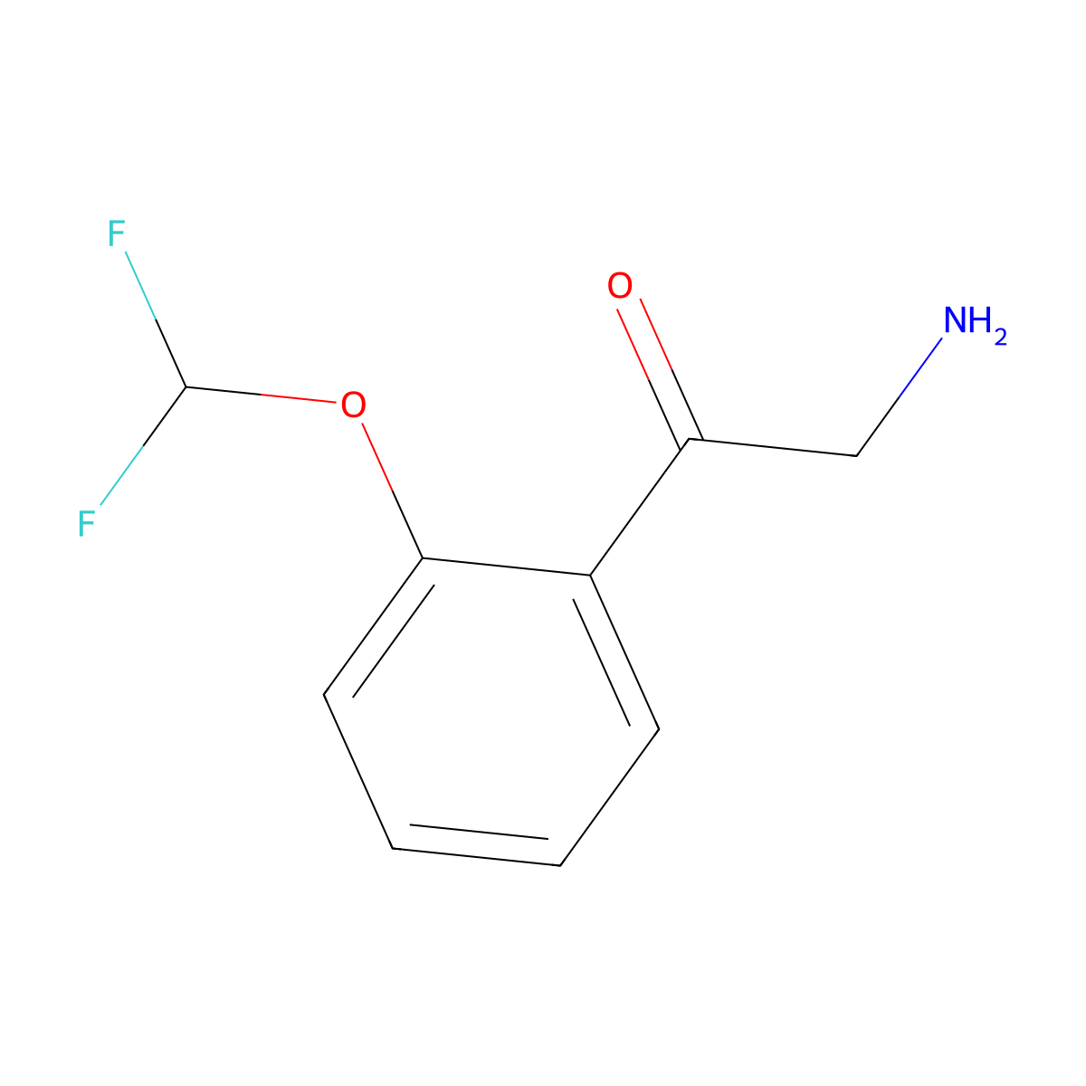 2-Amino-1-(2-(difluoromethoxy)phenyl)ethan-1-one molecular structure, CAS 1182790-62-0