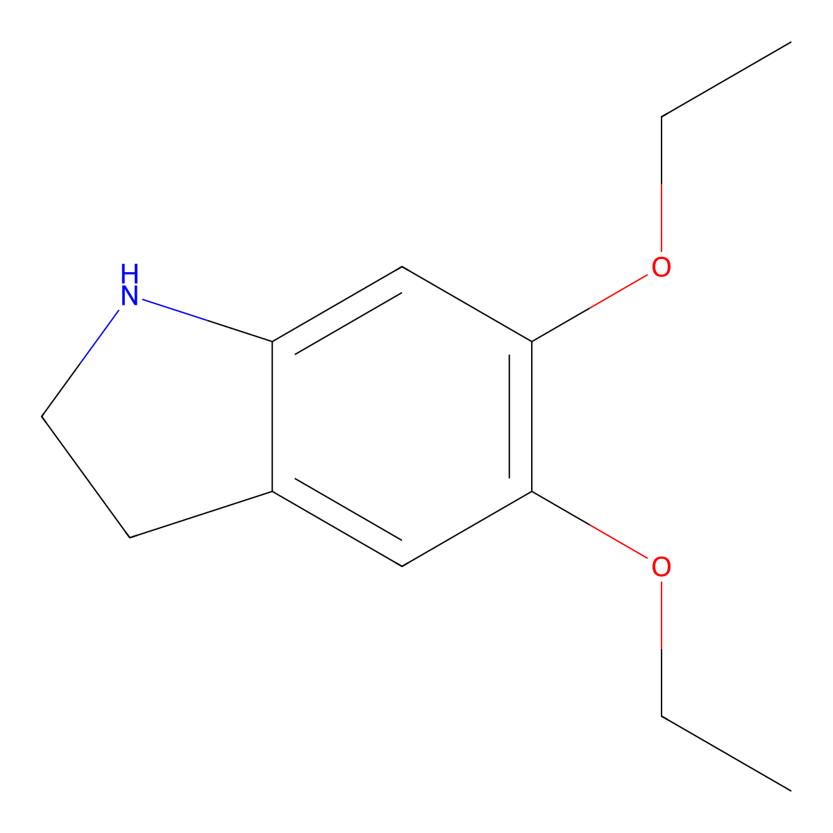 5,6-Diethoxyindoline molecular structure, CAS 1182792-37-5