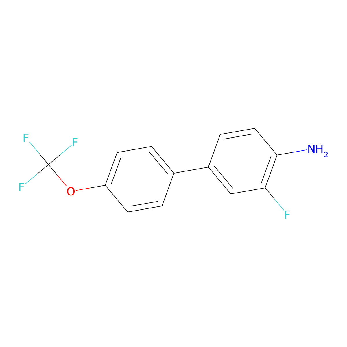 3-Fluoro-4'-(trifluoromethoxy)-[1,1'-biphenyl]-4-amine molecular structure, CAS 1182794-24-6